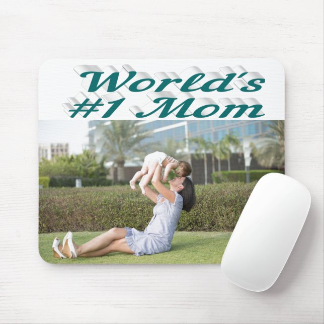 Mum green photo  mouse pad (With Mouse)