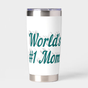 Mum green text insulated tumbler
