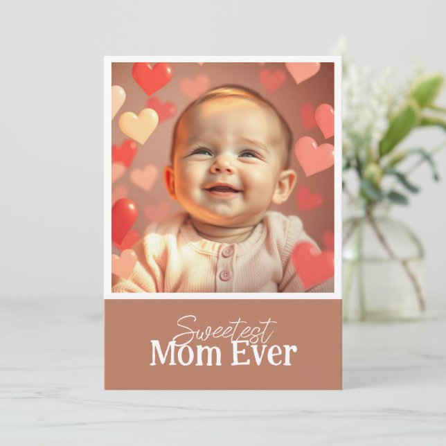 Mum Greeting Card Add Photo and Text (Standing Front)