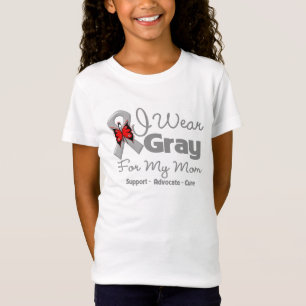 Mum - Grey Ribbon Awareness T-Shirt