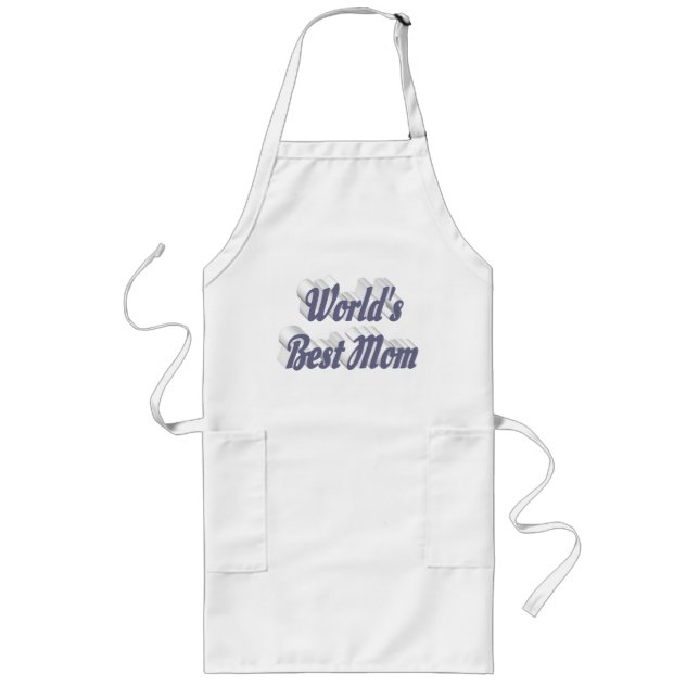 Mum Grey typography Mothers Day Long Apron (Front)