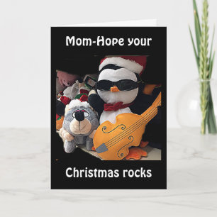***Mum***-H0PE Y0UR CHRISTMAS "R0CKS"-YOU ROCK Holiday Card