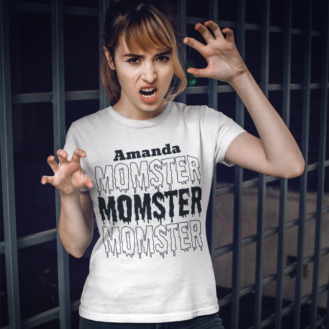 Mum Halloween Momster fall spooky season Tri-Blend Shirt (Mom Halloween Momster fall spooky season Tri-Blend Shirt)