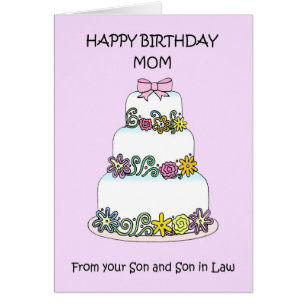 Mum Happy Birthday, from Son and Son in Law