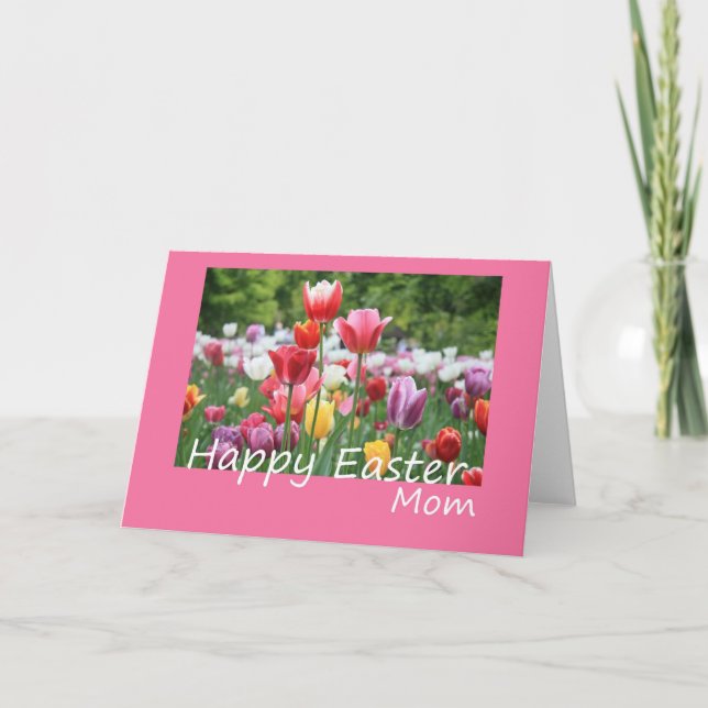 Mum Happy Easter Tulip card (Front)