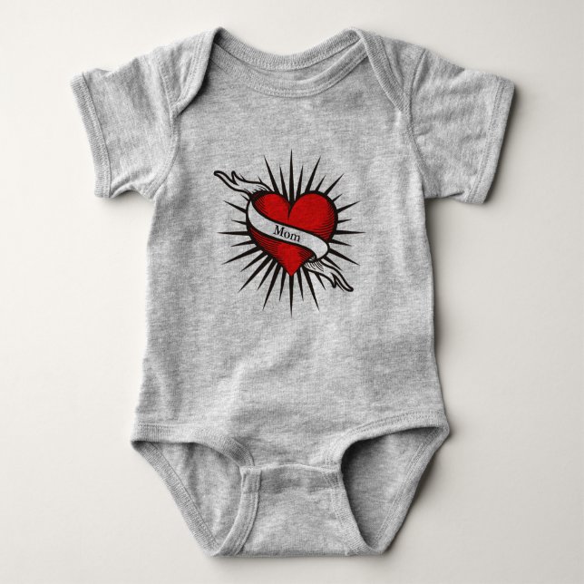 Mum Heart Bodysuit (Front)