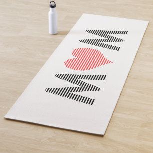 Mum - heart - love - mother - pink. yoga mat