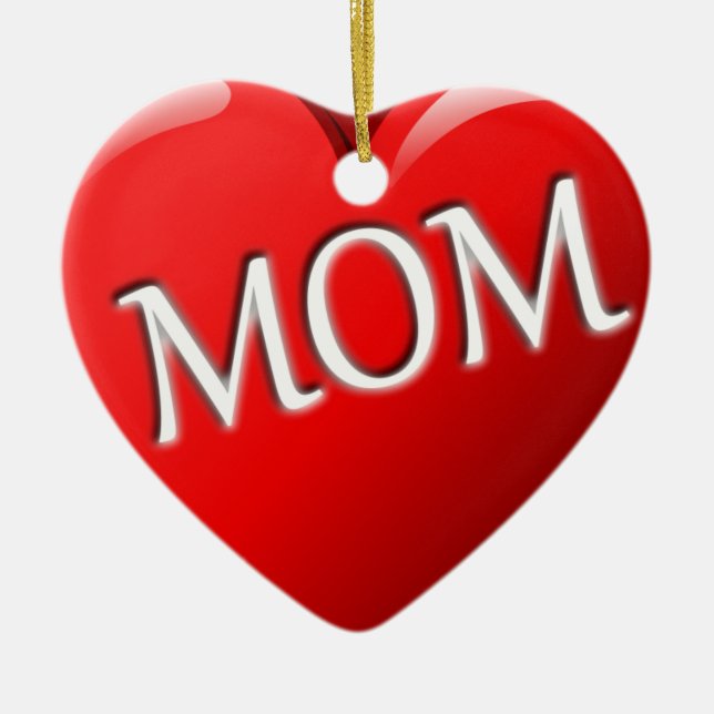 Mum Heart Ornament (Front)