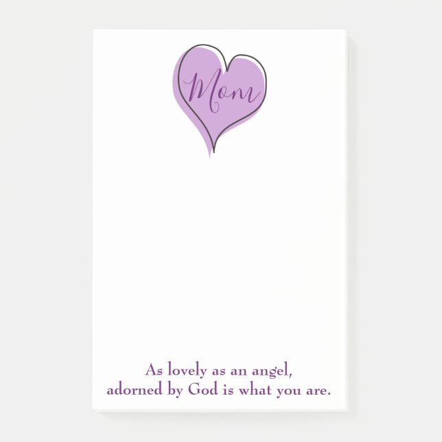 Mum Heart Post-it Notes (Front)