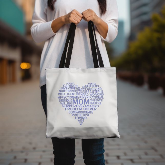 Mum Heart Word Cloud Tote Bag (Creator Uploaded)