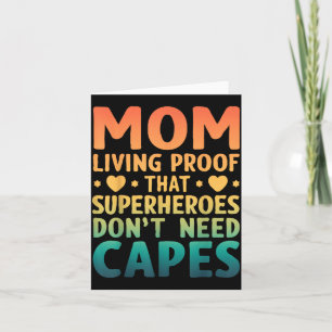 Mum Hero Funny Mothers Day Quote Cute Mum Birthday Card
