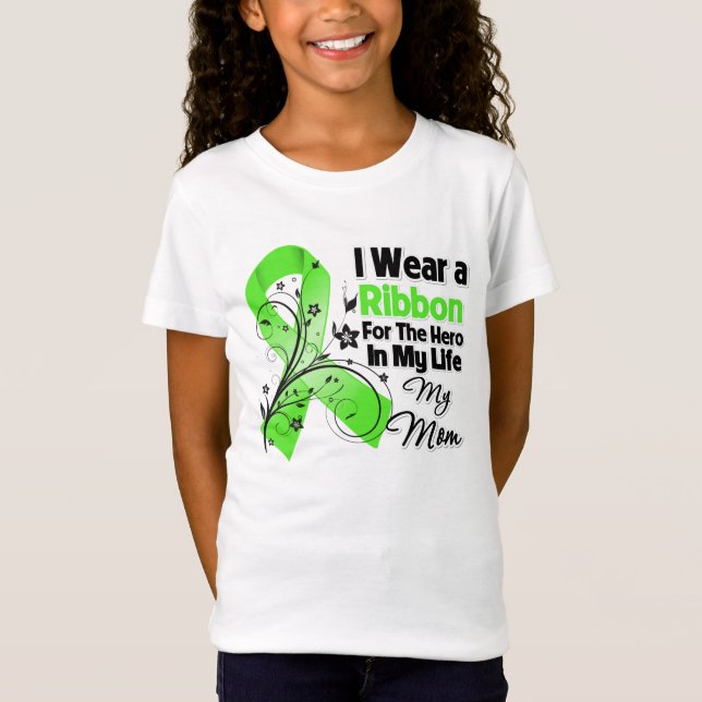 Mum Hero in My Life Lymphoma Ribbon T-Shirt (Front)