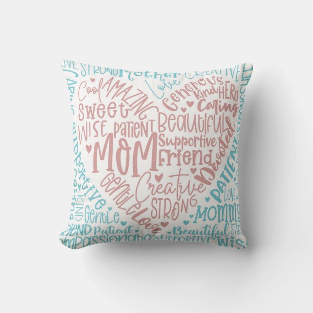 Mum Home Decor Throw Pillow (Front)