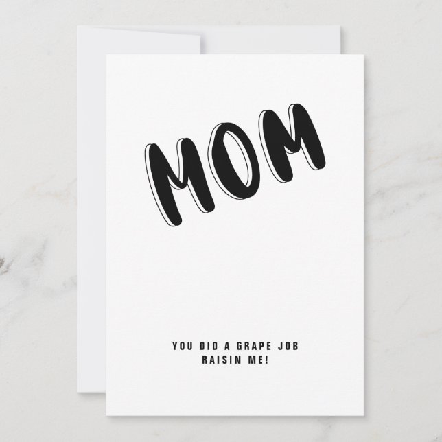 Mum Humour Funny Mothers Day Sayings Quotes Card (Front)