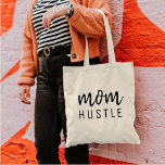 Mum Hustle | Modern Stylish Mother's Day Tote Bag<br><div class="desc">Simple,  stylish "Mum Hustle" custom quote art design in modern minimalist hadwritten script typography in black which can easily be personalised for the perfect Mother's day gift.</div>