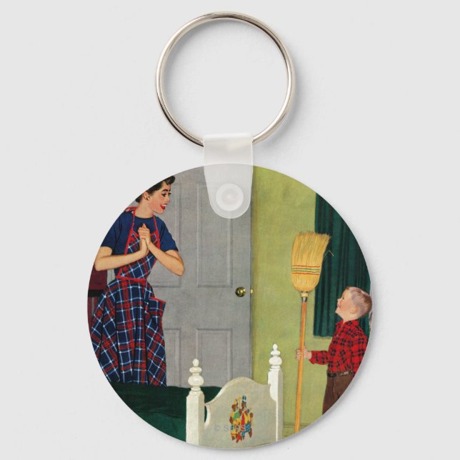 Mum, I Cleaned My Room! Key Ring (Front)