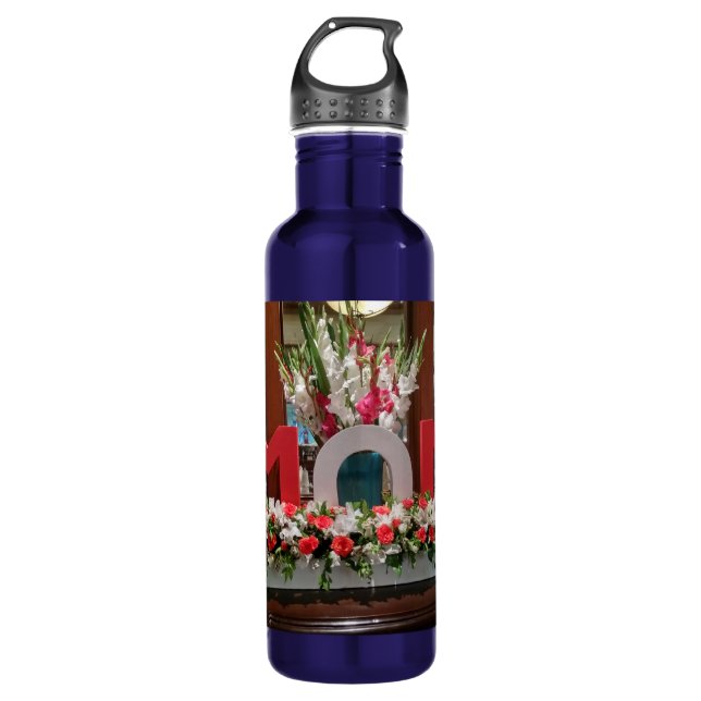 "Mum, I Love You" – A Heartfelt Floral Tribute 710 Ml Water Bottle (Front)