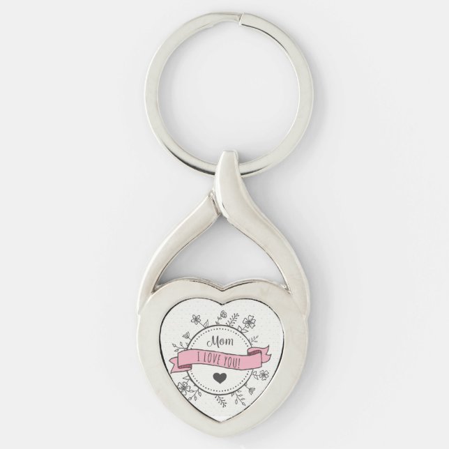 Mum I love You  Key Ring (Front)