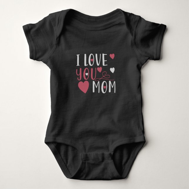 Mum - I love you Mum Baby Bodysuit (Front)
