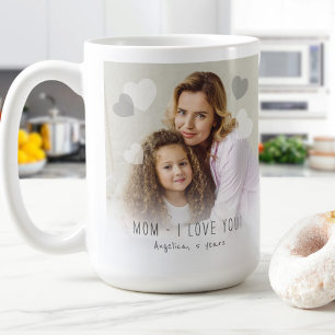 Mum I love you Photo Hearts Coffee Mug