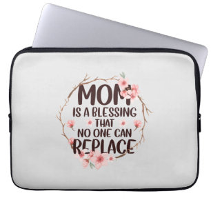 Mum is a blessing no one can replace, Mother's Day Laptop Sleeve