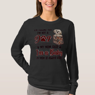 Mum Is Always Right Floral Shih Tzu Dog Pocket T-Shirt