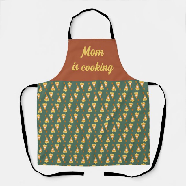 mum is cooking wording fall apron (Front)