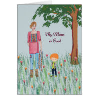 Mum is Cool Birthday Card from Young Son