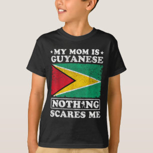 Mum is guyanese nothing scares guyana mother's day T-Shirt