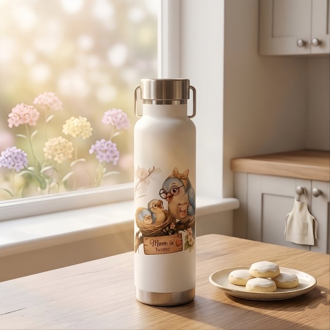 Mum Is Home Bird Water Bottle Cute Gift (Creator Uploaded)