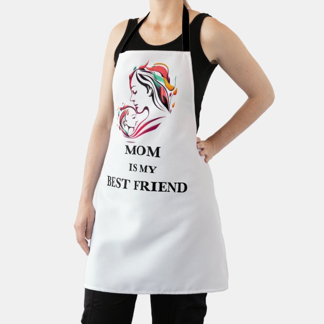 Mum Is My Best Friend Happy Mother's Day Apron (Insitu)