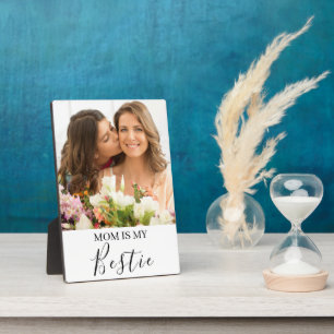 Mum Is My Bestie Personalised Names Photo Plaque