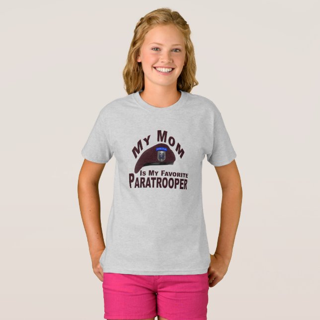 Mum is My Favourite 82nd Airborne Paratrooper T-Sh T-Shirt (Front Full)