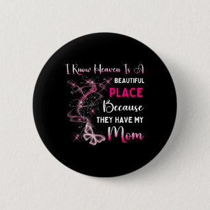 Mum Is My Guardian-angel In Heaven Memorial Day 6 Cm Round Badge