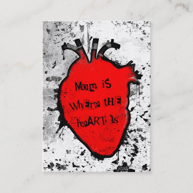 mum is where the anatomical heart is calling card (Front)