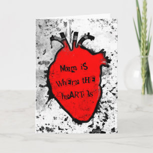 mum is where the anatomical heart is card