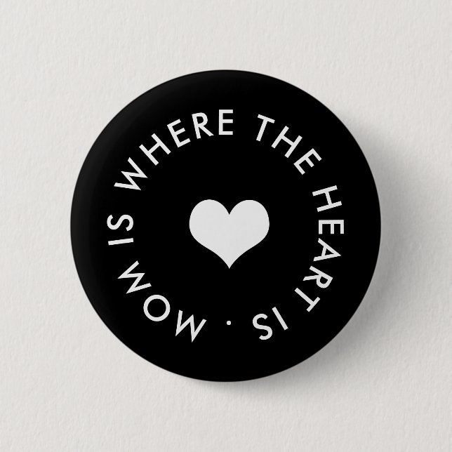 mum is where the heart is button (Front)