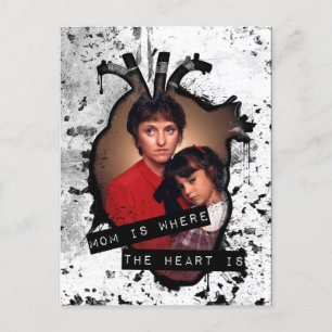 mum is where the heart is postcard