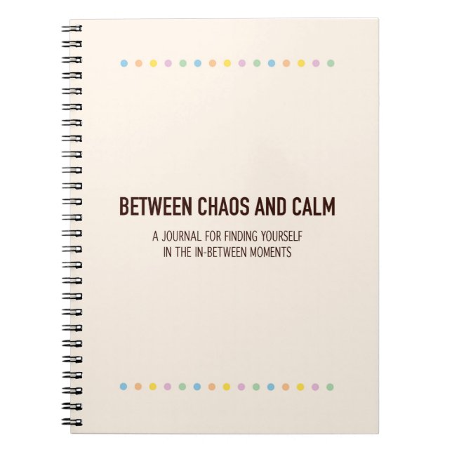 Mum Journal Chaos and Calm Mother's Day Gift (Front)