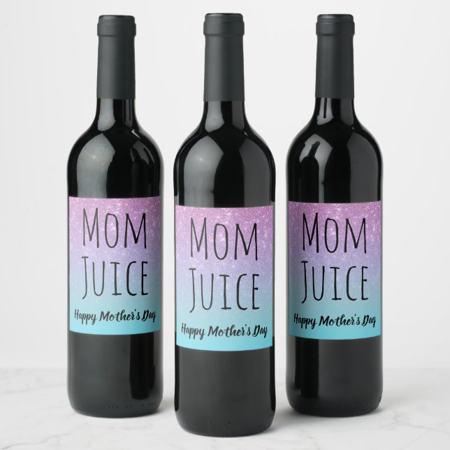 Mum Juice Wine Label (Bottles)