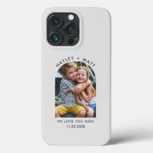 Mum Kids Photo Modern Mothers Day Birthday Custom iPhone 13 Pro Case