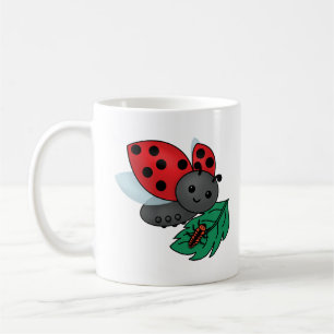 Mum Ladybug with Larvae Coffee Mug