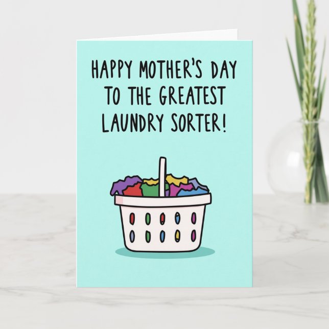 Mum Laundry Hero Day Card (Front)