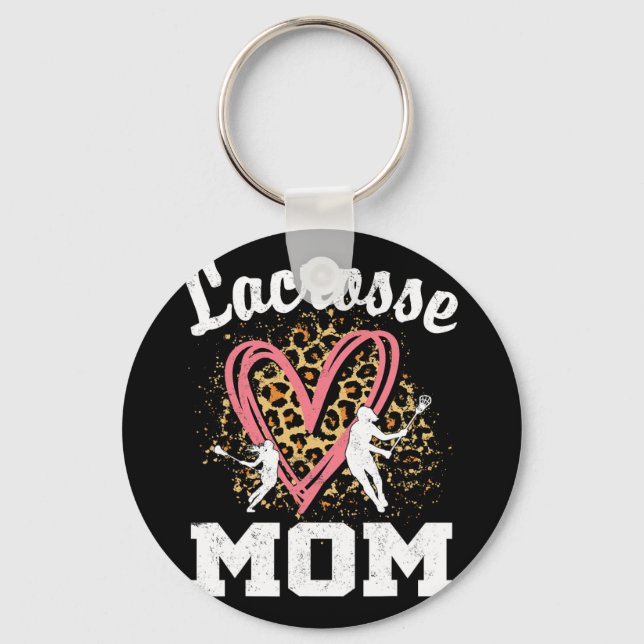 Mum Leopard Heart Matching Mothers Day  Key Ring (Front)