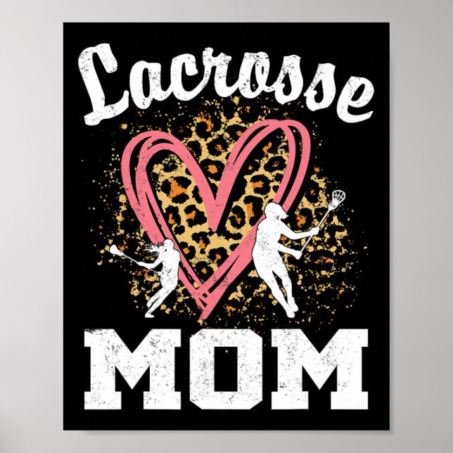 Mum Leopard Heart Matching Mothers Day  Poster (Front)