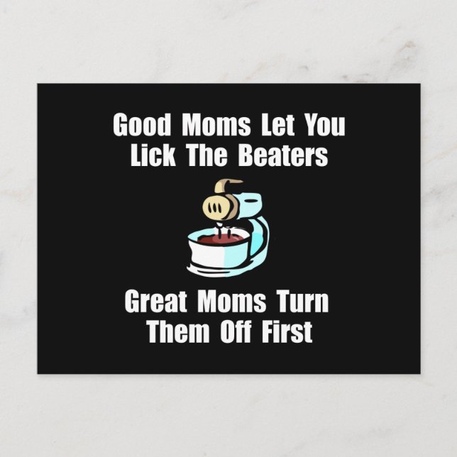 Mum Lick The Beaters Postcard (Front)