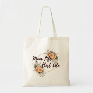 Mum Life Best Life Floral  Tote Bag