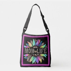 Mum Life Black and Pink Multi-Coloured Tote Bag