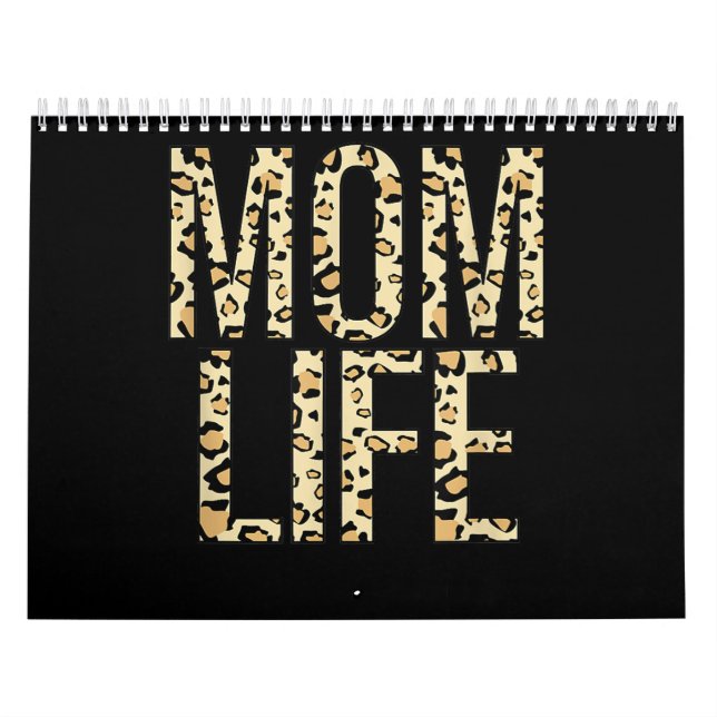 mum life cheetah leopard print gift calendar (Cover)
