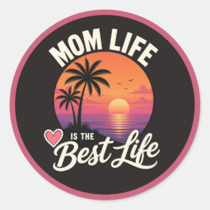 Mum Life Classic Round Sticker